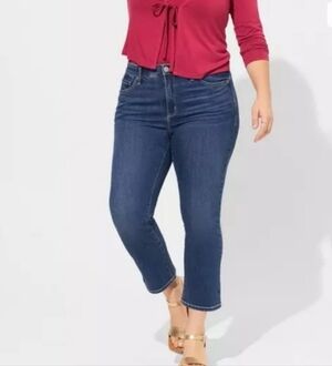 Talbots Blue Curvy Crop Jeans